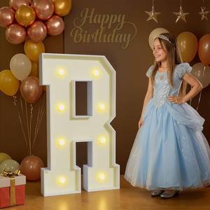 lot 30698 image: Marquee Letters 2.3FT, Large Light up Letters R for Party Decorations