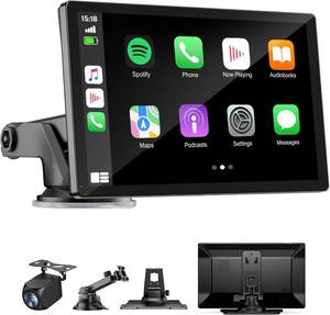 lot 30706 image: 9 Wireless Apple Carplay Screen for Car with OTA Update, Backup Camera