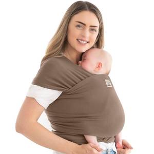 lot 30713 image: KeaBabies Baby Wrap Carrier, All in 1 Original Baby Carrier (Saddle Brown)