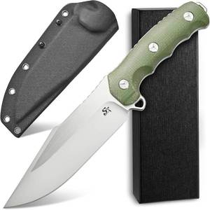 lot 30753 image: Sitivien ST30 Fixed Blade Knife, Sleipner Brushed Steel, Micarta, Full Tang