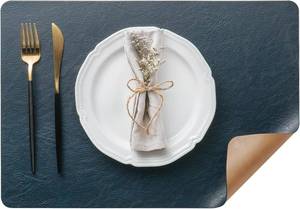 lot 30810 image: DOLOPL Placemats Set of 4, Reversible Dual-Color Faux Leather Place Mats