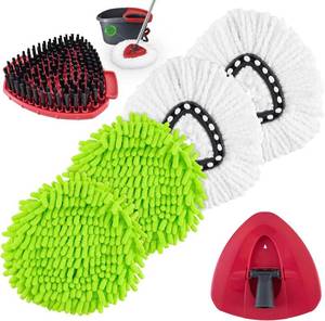 lot 30824 image: Mop Head Replacements for O-Cedar EasyWring Spin Mop - 4 Pack Refills, Base