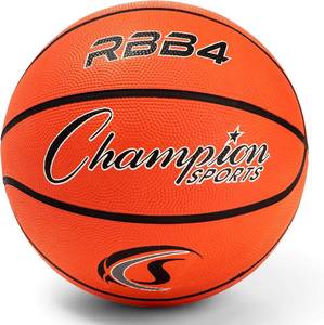 lot 30834 image: Champion Sports Rubber Basketballs   Durable Indoor & Outdoor Training Balls