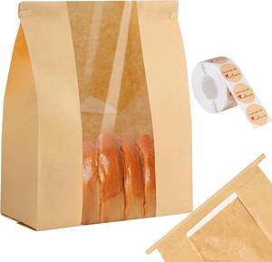 lot 30843 image: woric 120 Bread Bags for Homemade Bread, Sourdough Bread Bag with Window