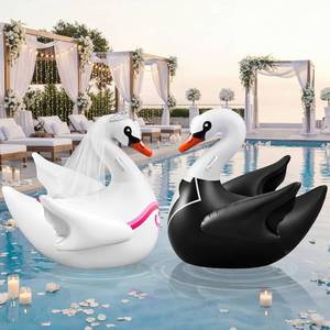 lot 30857 image: Hungdao 2 Pcs Wedding Pool Floats, Inflatable Swan Bride and Groom