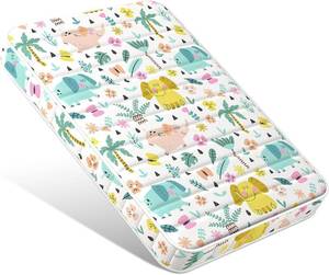 lot 30868 image: 3 Inch Mini Toddler Mattress, 38 Lx26 W Portabel Mattress, Elephant