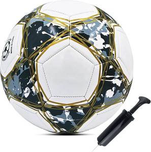 lot 30871 image: ABAJI Soccer Ball Size 3-5 Training Indoor Outdoor Leather Pump Included