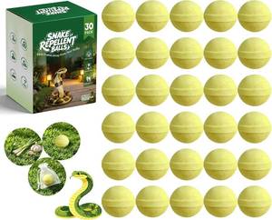 lot 30877 image: 30-Pack Snake Repellent Balls for Outdoors Yard Lawn Garden