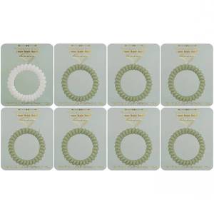 lot 30924 image: Bridesmaid Proposal Gifts 8 Spiral Hair Ties with Proposal Card, Creaseless