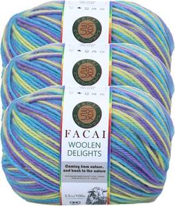 lot 31043 image: Facai Merino Wool Yarn - Worsted Weight, 197 yd Ball (3.5 oz)
