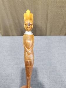 lot 185 image: Vintage Hand Carved Wooden Tribal Letter Opener