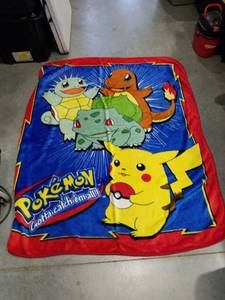 lot 201 image: Pokemon Gotta Catch Them All Blanket Throw