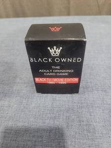 lot 212 image: Black Owned The Adult Drinking Card Game Black TVMovie Edition 1985-1995