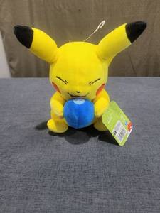 lot 220 image: Jazwares Pokemon Spring Plush Poke Puff Pikachu