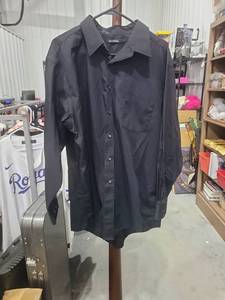 lot 239 image: George Black Long-Sleeve Button-Up Shirt XL