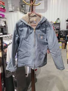 lot 248 image: Carhartt Hooded Work Jacket Sherpa Lined L (1214)