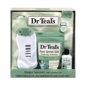 Dr Teal s Bath Gift Set with Cozy Blanket: Winter Serenity