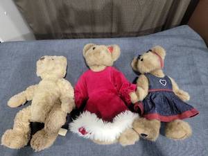 lot 337 image: Plush Stuffed Teddy Bears Lot of 3