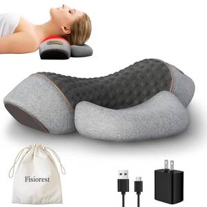 lot 47099 image: 3-in-1 Neck Massager Pillow,Cervical Pillow��Memory Foam Pillows��3D Ergonomic Cervical Pillow for Neck Back Shoulder Pain Relief - Retail $56
