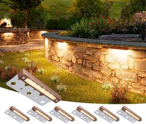7 Inch Retaining Wall Lights, 2700K Hardscape Lighting, 10 Pack - Retail: $120