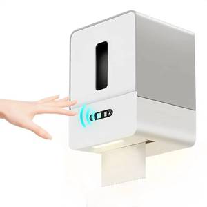 lot 47107 image: Automatic Paper Towel Dispenser Touchless, Smart Wall Mount Roll Paper Holder, Electric Roll Paper Towel Dispenser with Night Light for Kitchen Bathroom Hotel (Gray) - Retail $53