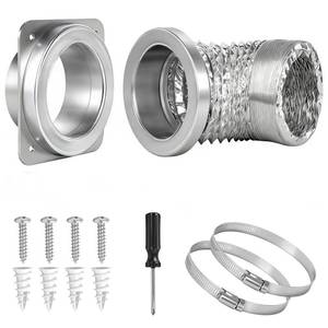 lot 47108 image: Magnetic Dryer Vent Connector Kit Airtight Seal Magnetic Dryer Vent Coupling Easy to Clean Lint Quick Connect for 4 Including a 3.3ft Save 4-6in of Space - Retail $30