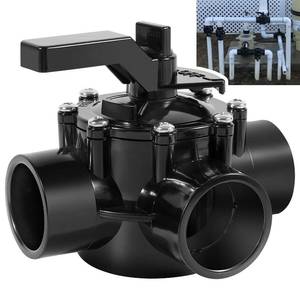 lot 47143 image: 3 Way Pool Valve 1.5 Inch Replacement for Jandy 4715 Diverter Valve, 1-12 to 2-Inch, Used for Pools& Spas, Works with Heaters, Chemical Dispensers, and Salt Generators - Retail $26