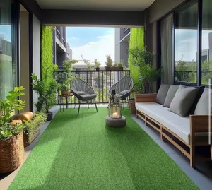 lot 9 image: Mainstream Emerald Green 6 ft. x 25 ft.  Artificial Grass Turf