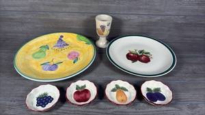 lot 104 image: Fruit dishesdecor Set 7 Pieces