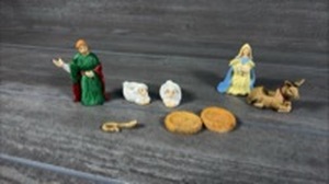 lot 111 image: Nativity Figurine Miniature Religious Figures