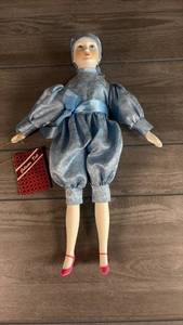lot 183 image: Collection Doll Fabric Doll Blue Outfit