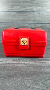 lot 217 image: Vintage Red Toy Tool Set with Power Drill and Accessories