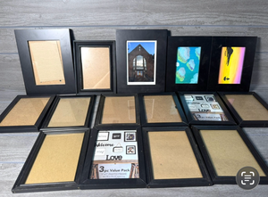lot 226 image: Lot of  Black Photo Frames Various Sizes 5x7 8x10