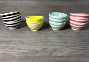 lot 229 image: Striped Ceramic Bowls