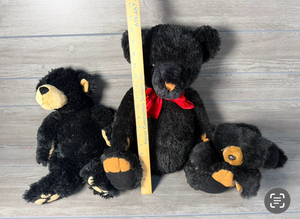 lot 250 image: Boyds Bears & Friends Plush Teddy Bear Set 3 Count Black