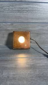 lot 313 image: Wooden Desk Lamp with Metal Shade and Cord