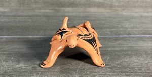 lot 318 image: Decorative Ceramic Figurine with Geometric Pattern
