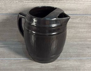 lot 326 image: Black Ceramic Pitcher with Handle