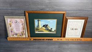 lot 375 image: Three Framed Wall Art Prints&nbsp