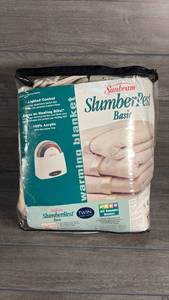 lot 407 image: Sunbeam SlumberRest Basic Twin Warming Blanket with Lighted Control