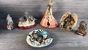 lot 536 image: Figurine Collection Lot Native American