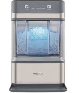 lot 15 image: Vissani 34 lbs. Countertop Portable Nugget Ice Maker with Automatic Cleaning in Stainless Steel - Retail $300