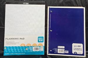 lot 879 image: penGEAR Planning Pad 80 Sheets 8.5 x 11.75 in & 3 Subject Notebook