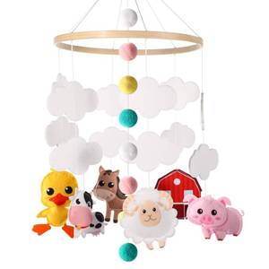 lot 910 image: Tudomro Baby Mobile for Crib Woodland Nursery Room Decor Baby Nursery Decor Jungle Animals Crib Mobile Farm Animals Decorations for Boys Girls Gifts