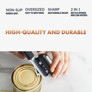 lot 912 image: 2-IN-1 DESIGN This Tool Functions As Both A Can Opener And Bottle Opener