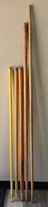 lot 961 image: Lot of 5 Wood Handles, longest is 5 ft.