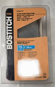 lot 976 image: Bostitch FN1532-1M Style Angled Finish Nail  2 in 15 gauge   Coated PARTIAL box.