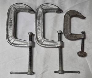 lot 985 image: C-Clamps, One - 2in, Two - 3in