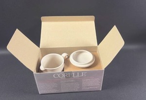 lot 3 image: NEW IN BOX Corelle Dinnerware by Corning Sugar and Creamer Set Model 5613