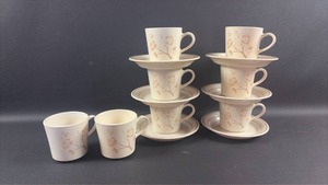lot 14 image: Corning Corelle CHINA BLOSSOM Pattern Cup and Saucer Sets